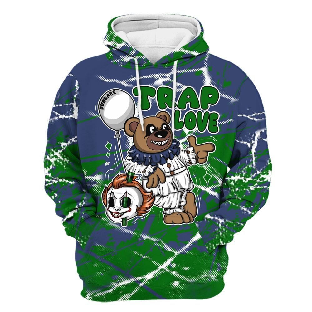 Hoodie To Match Midnight Navy 13s - Trap Loves Bear Profound All Over Print