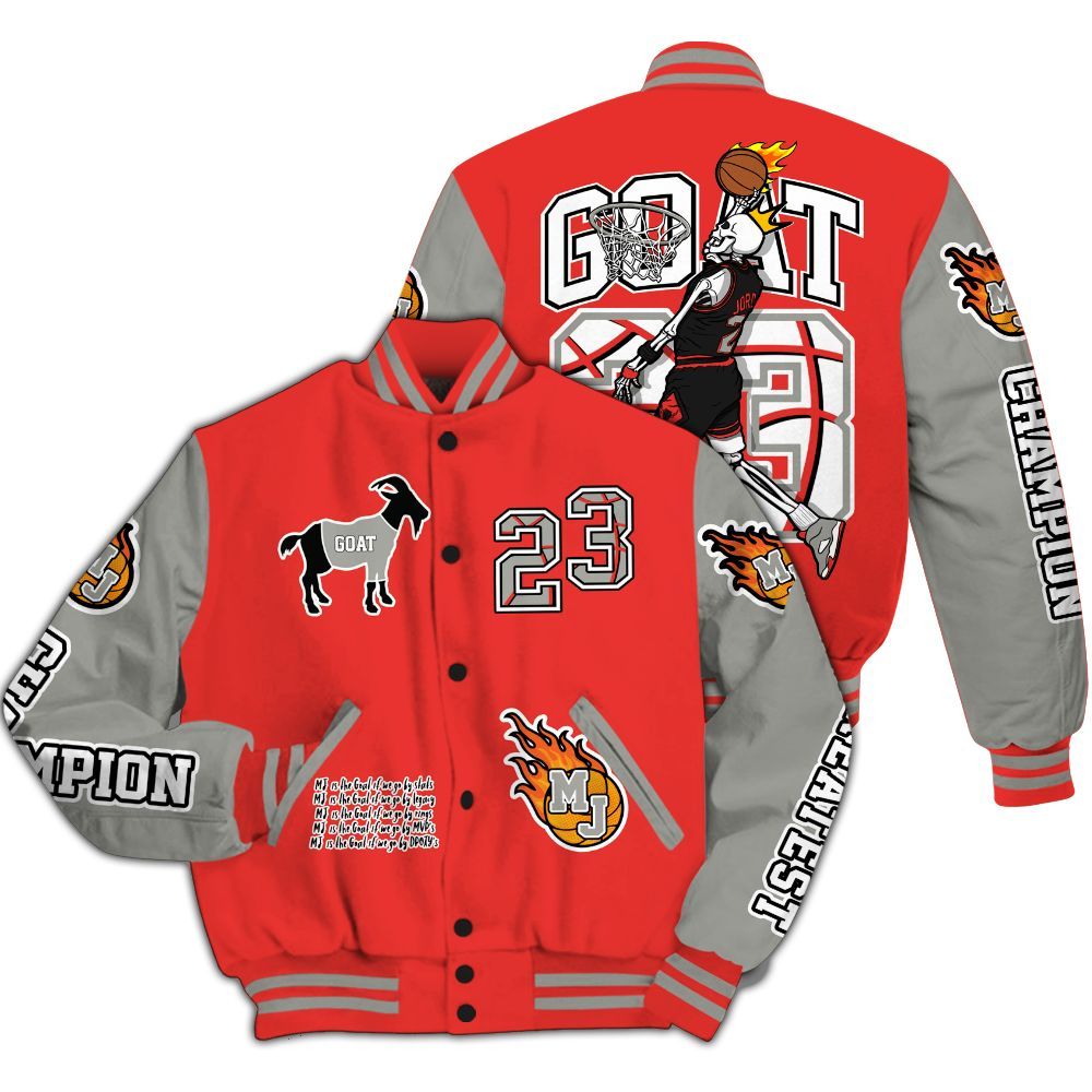 Varsity Jacket To Match Vomero 5 Bright Crimson - 23 G.0.A.T Jump Up Basketball All Over Print