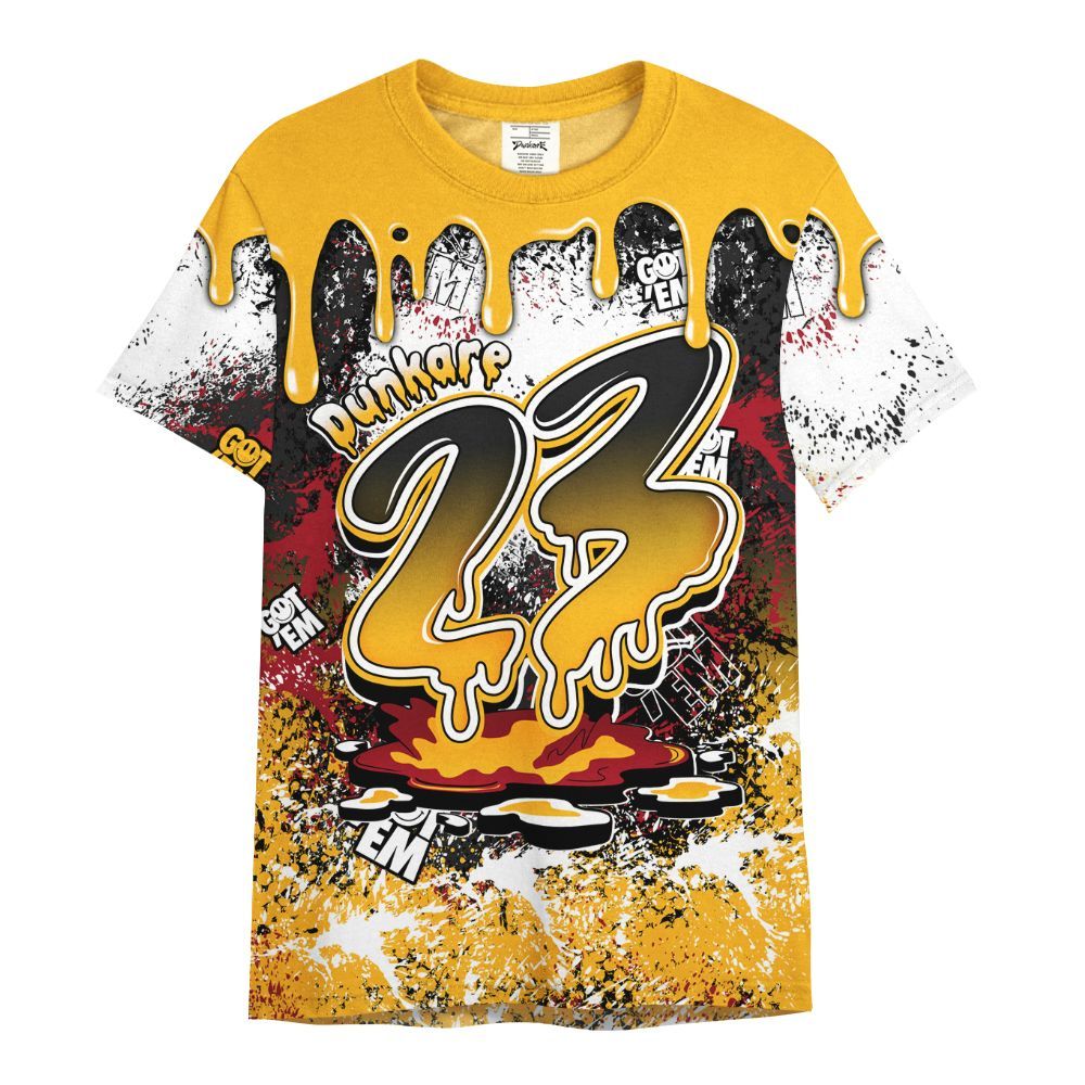 Shirt To Match White Taxi 12s Shirt, Dripping 23 Drip All Over Print