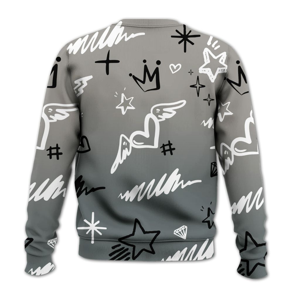 Sweatshirt To Match Cool Grey 9s - Rise Shine Hustle Grind All Over Print