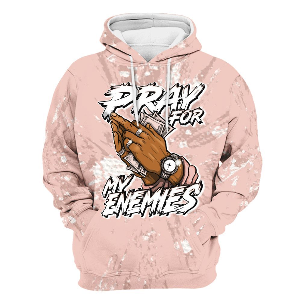 Hoodie To Match Low Legend Pink 11s - Prayed For Enemies Graphic Luxury All Over Print