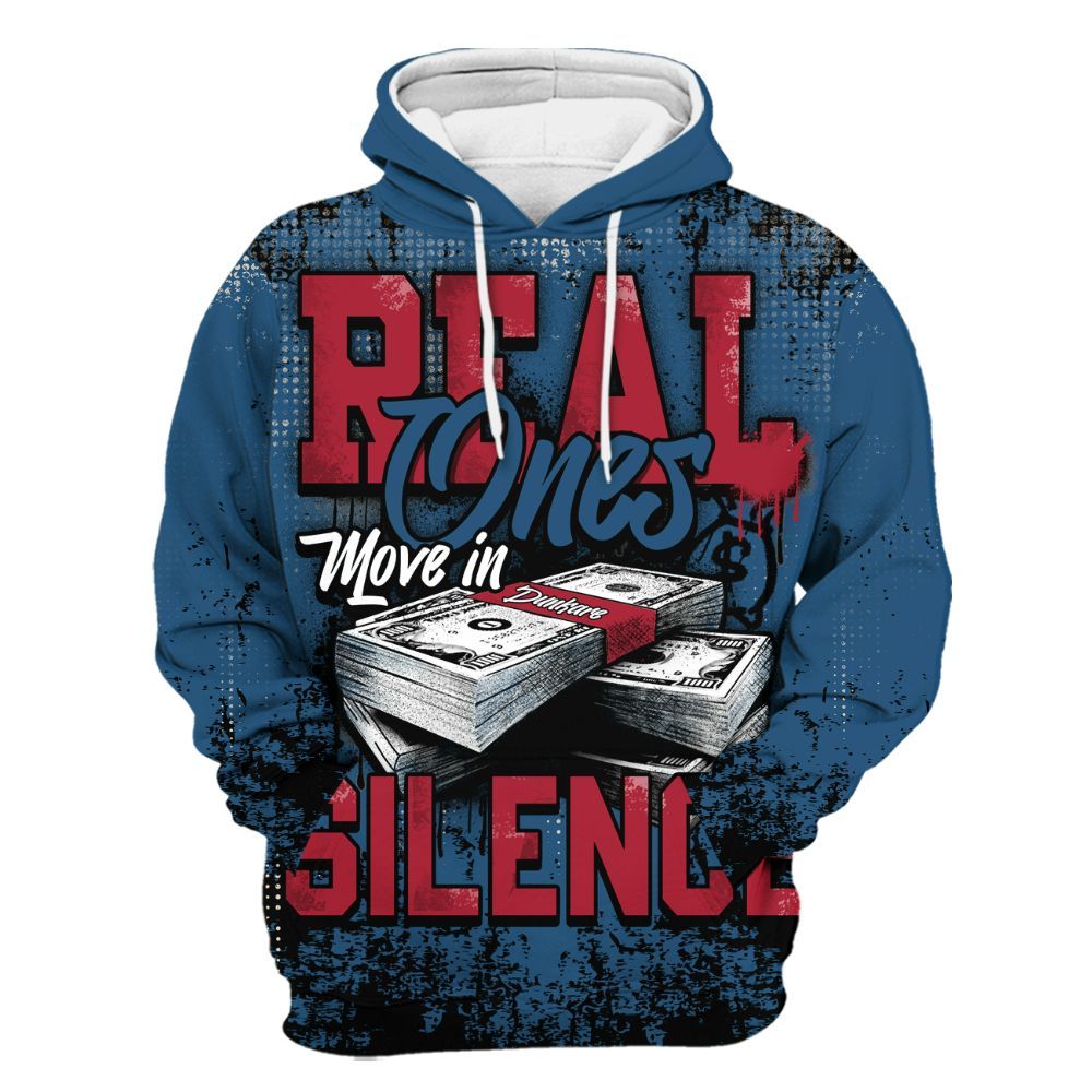 Hoodie To Match Rare Air 3s - Move In Silence Money Street Retro All Over Print