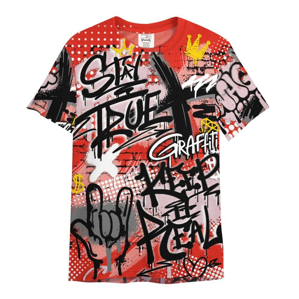 Shirt To Match Air Force 1 Low GS Valentine's Day - True It Real Graffiti Streetwear All Over Print