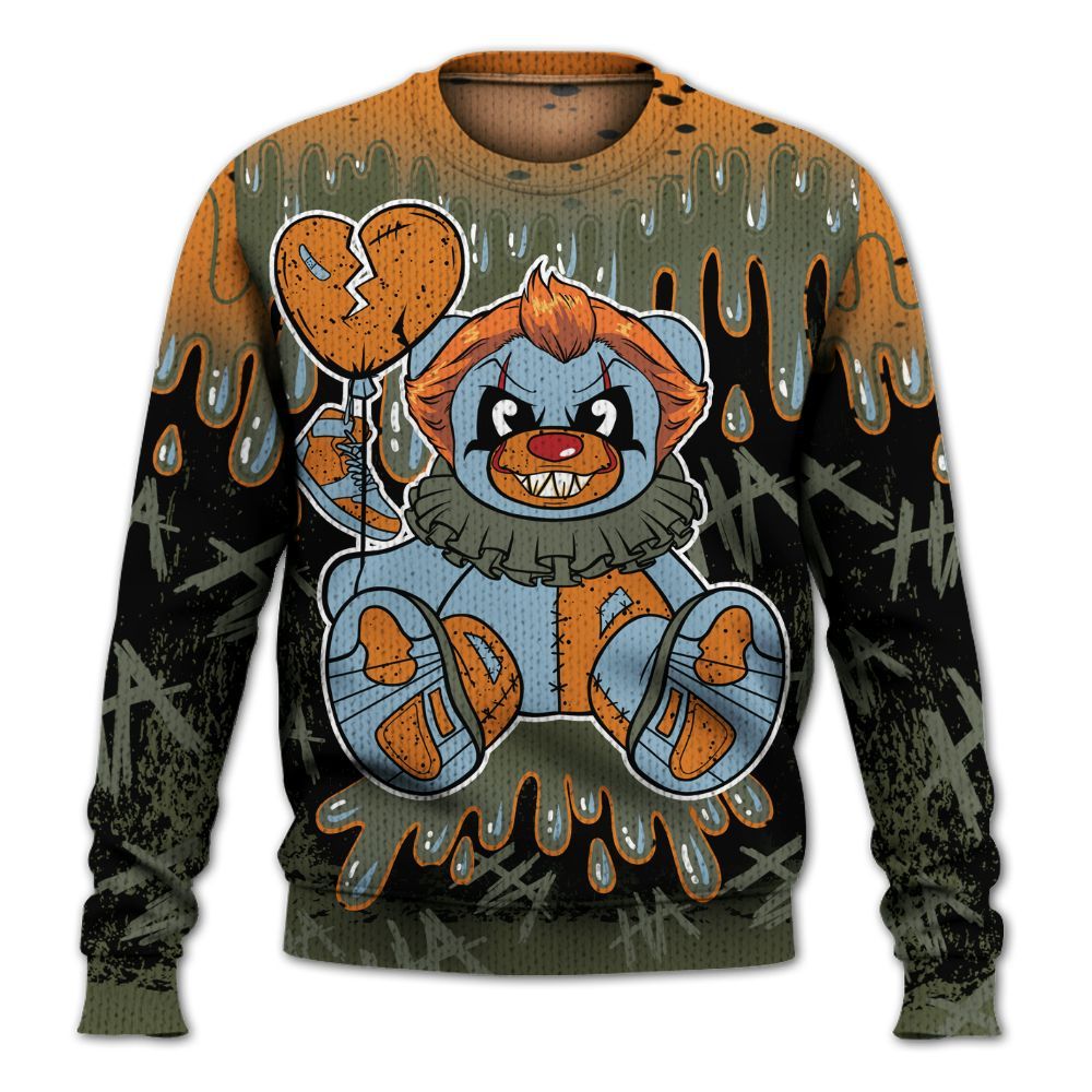 Knitted Sweater To Match Olive 5s - Shoe Game Bear Drip