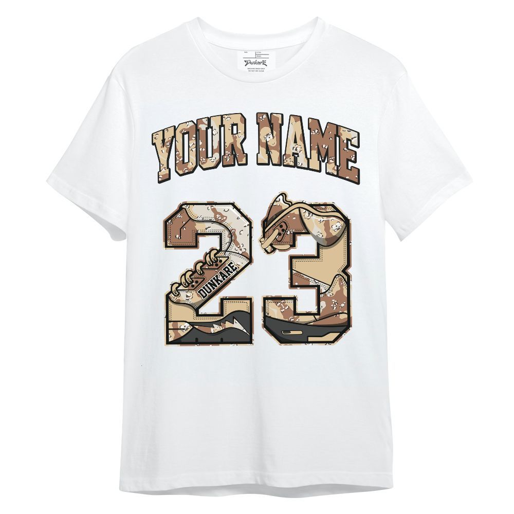 Shirt To Match Desert Camo 3s - Custom Name Number 23 5s Unisex Shirt
