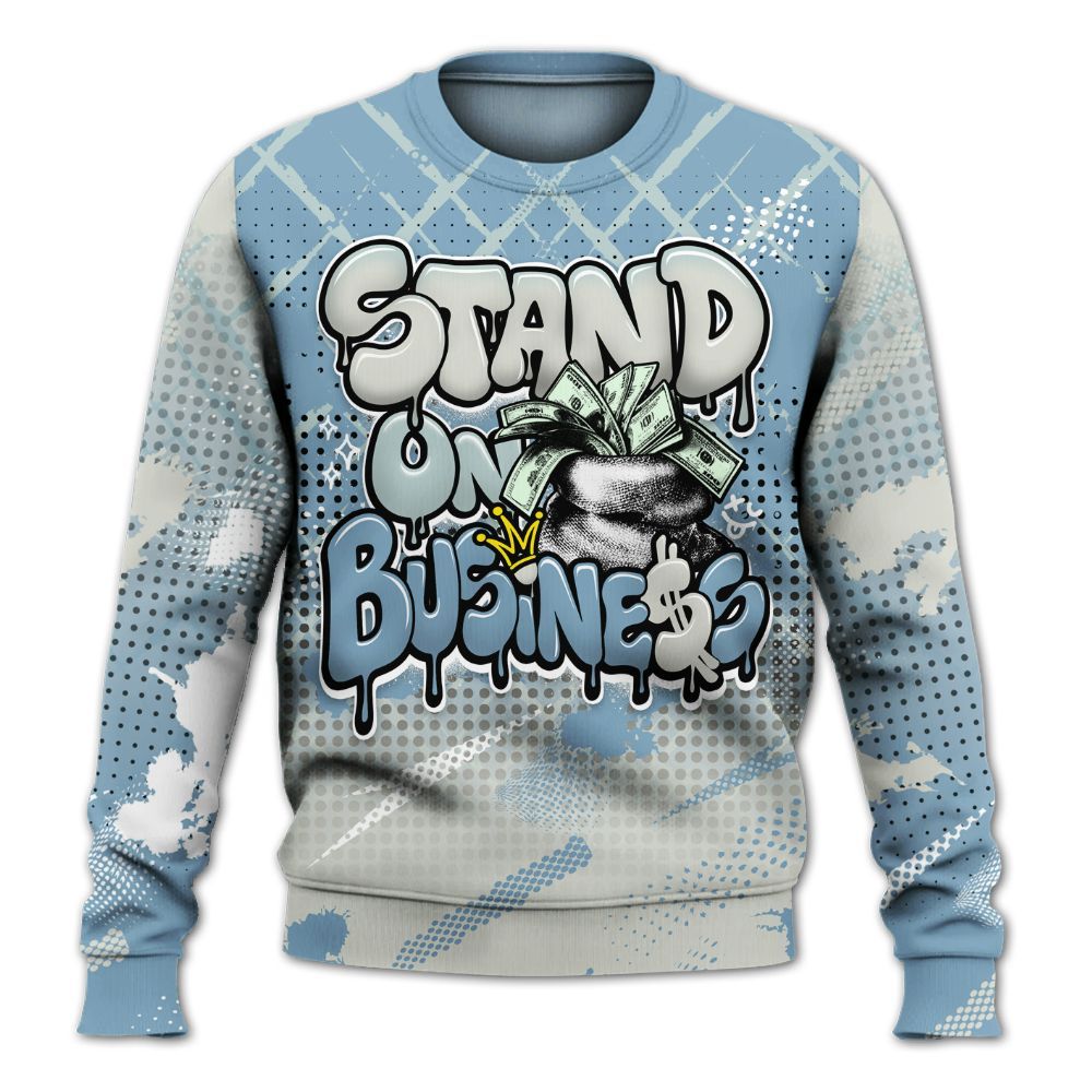 Sweatshirt To Match Denim Worn Blue 2025 4s - Halftone Stand Business Dripping All Over Print