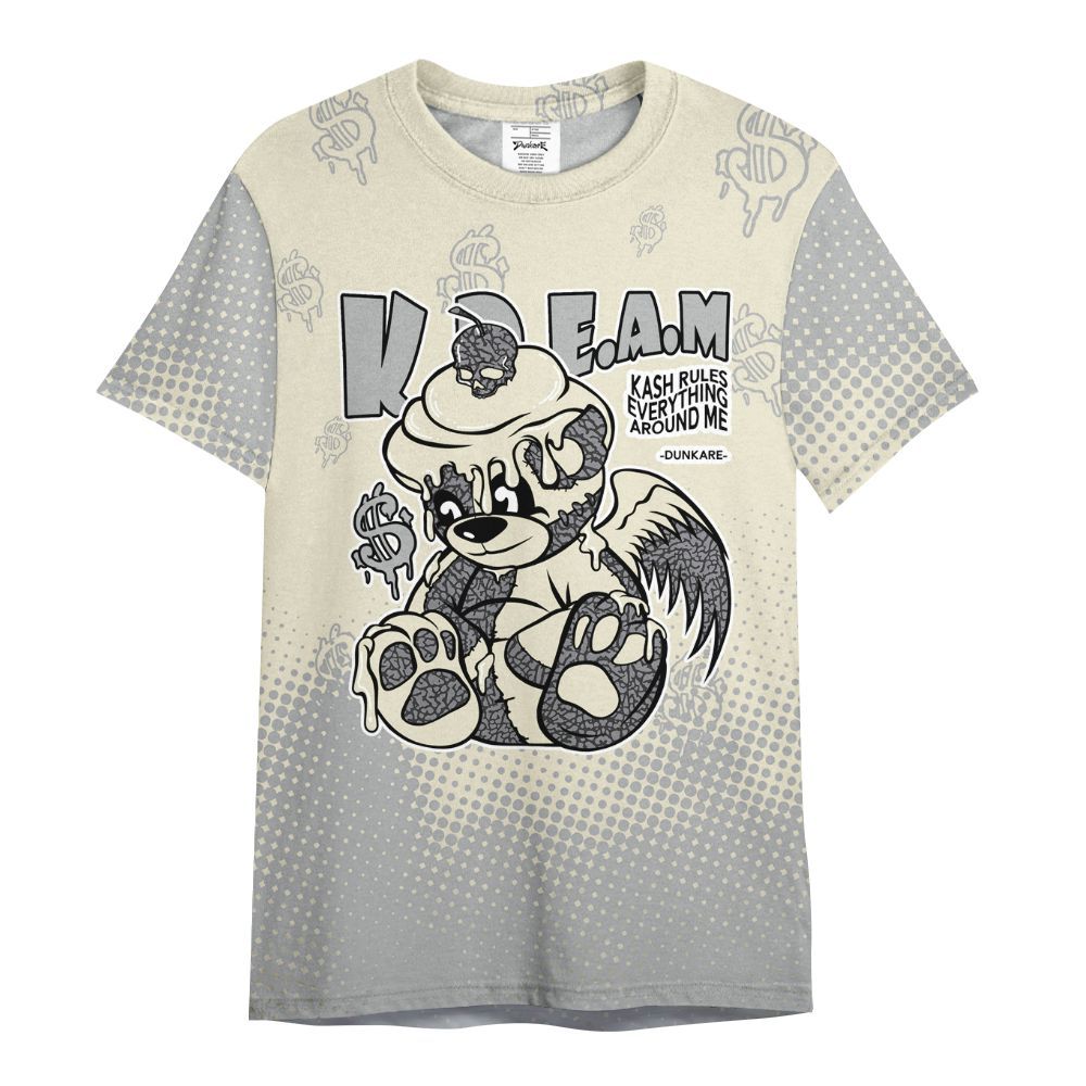 Shirt To Match Cement Grey 3s - Loot Bear Unique Drip All Over Print