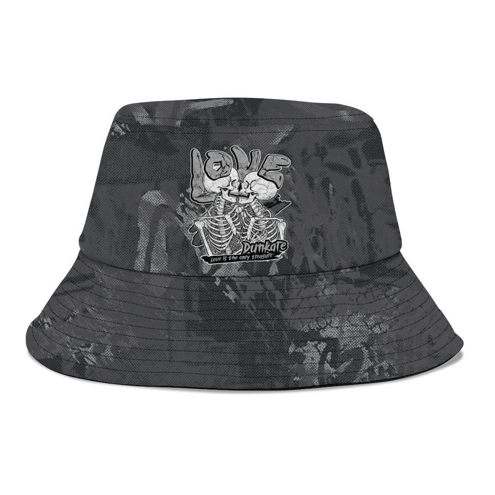 Bucket Hat To Match White Thunder 4s - Skull Love Graphic