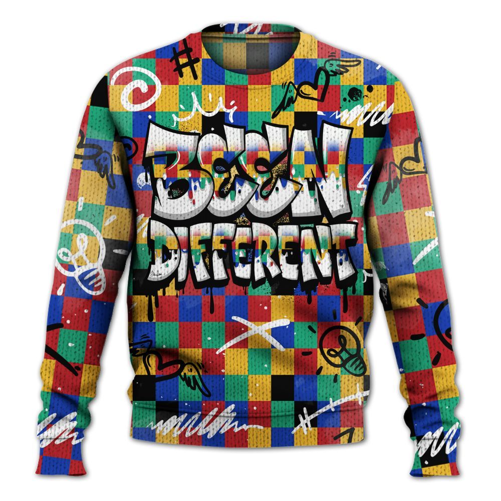 Knitted Sweater To Match Air Rainbow Weave - Drip Been Di2ferent