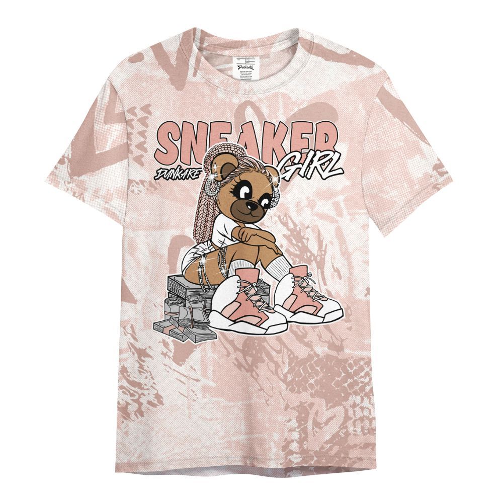 Shirt To Match Low Legend Pink 11s - Sneaker Girl Bear Heart Grunge All Over Print