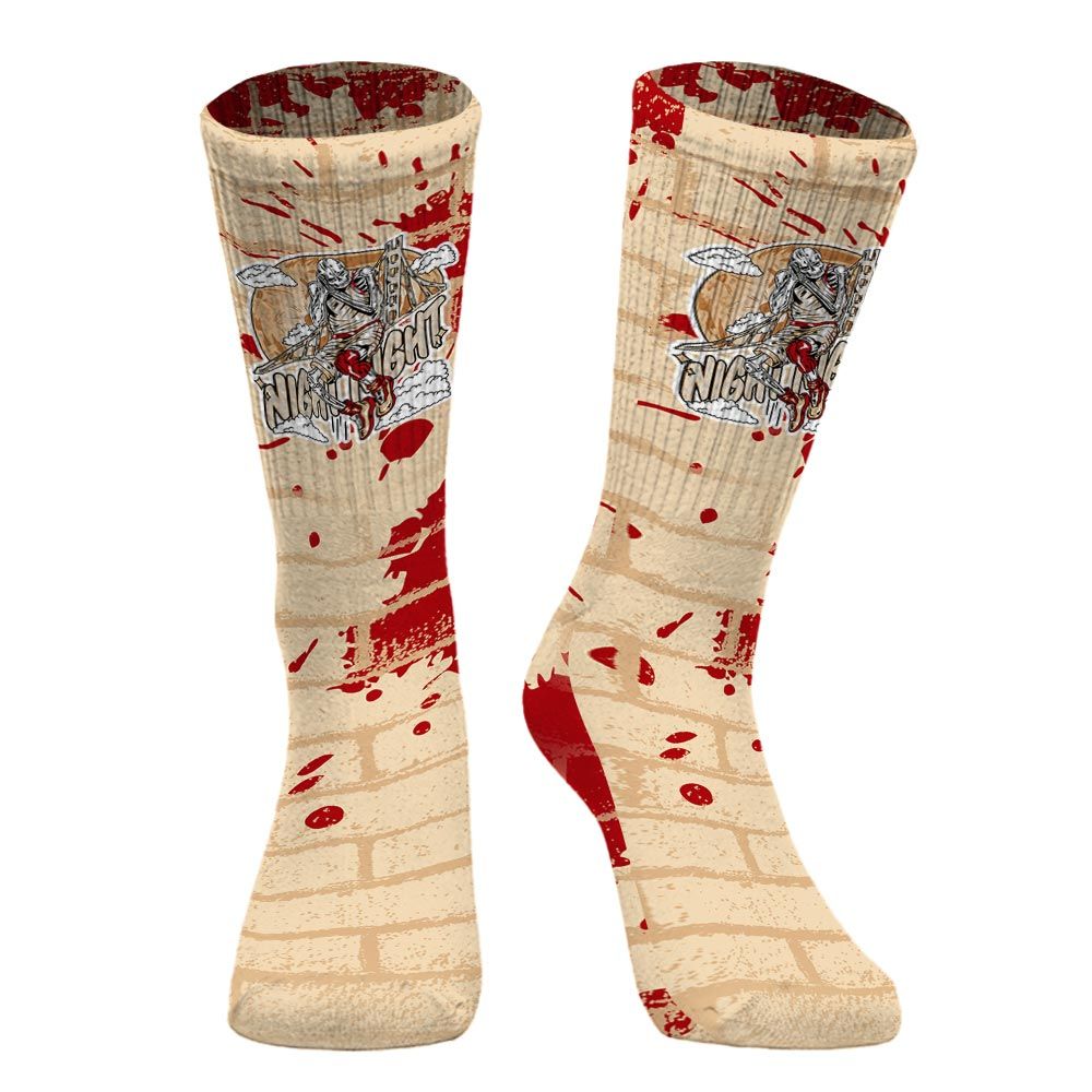 Sock To Match Dunk Low Strawberry Waffle - Seeya Skeleton Brick