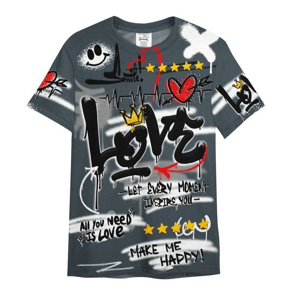 Shirt To Match Air Max Sunder Gore Tex Black - Happy Love Beats Graffiti Streetwear All Over Print