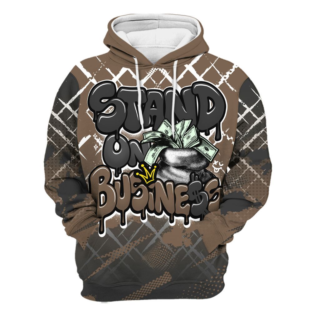 Hoodie To Match Dark Mocha Jack - Halftone Stand Business Dripping All Over Print