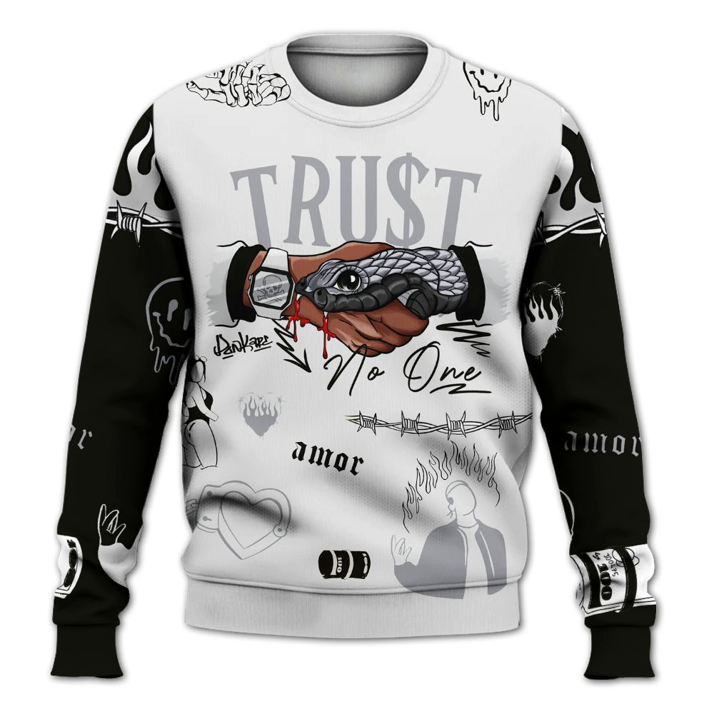 Sweatshirt To Match Baroque Brown 12s - Snake Trust No One All Over Print