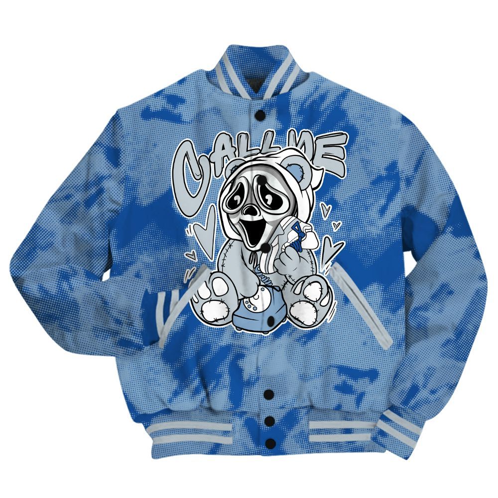 Varsity Jacket To Match Low Space Jam 11s Shirt - Call Me Bear Abstract Halftone All Over Print