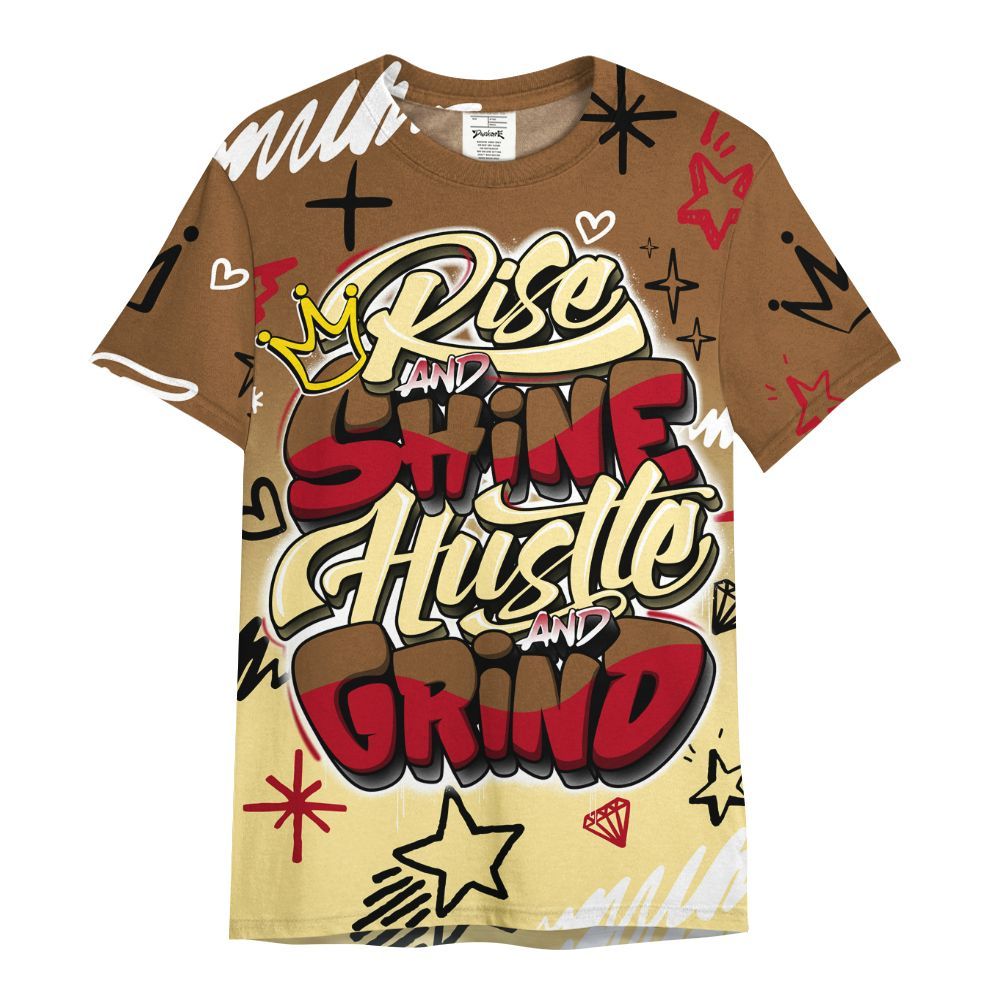 Shirt To Match Air Max 90 Escape - Rise Shine Hustle Grind All Over Print