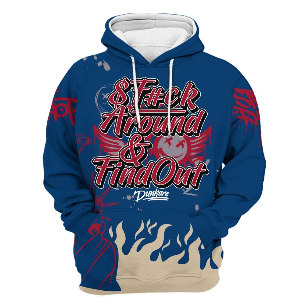Hoodie To Match Rare Air 4s - Graphic Fck Around Find Out All Over Print