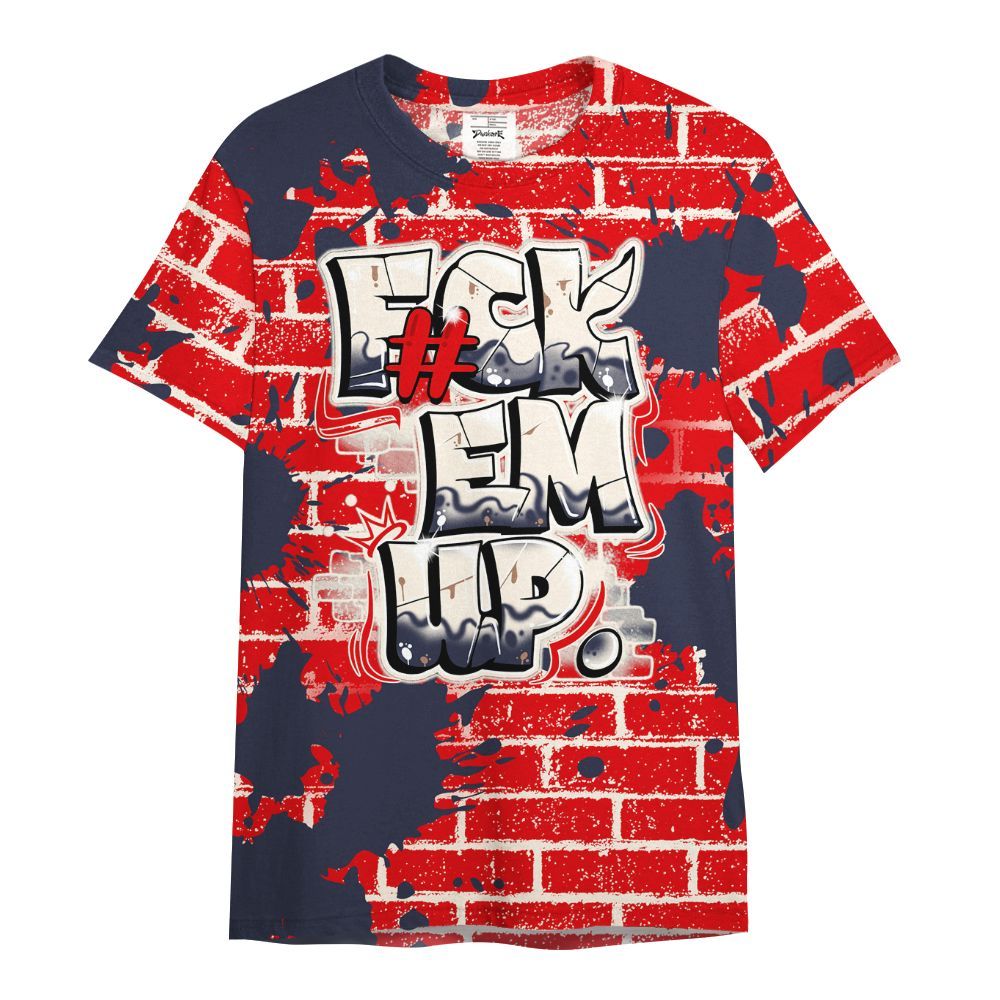 Shirt To Match Low OG Howard University 1s - F#ck Em Graphic Brick Art All Over Print