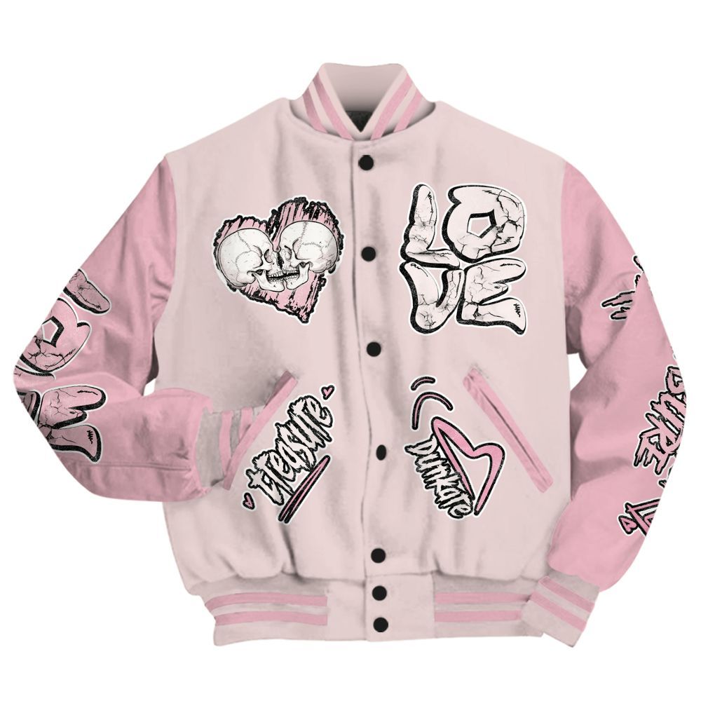 Varsity Jacket To Match Dunk Low KD 17 Aunt Pearl - Skull Bear All Over Print