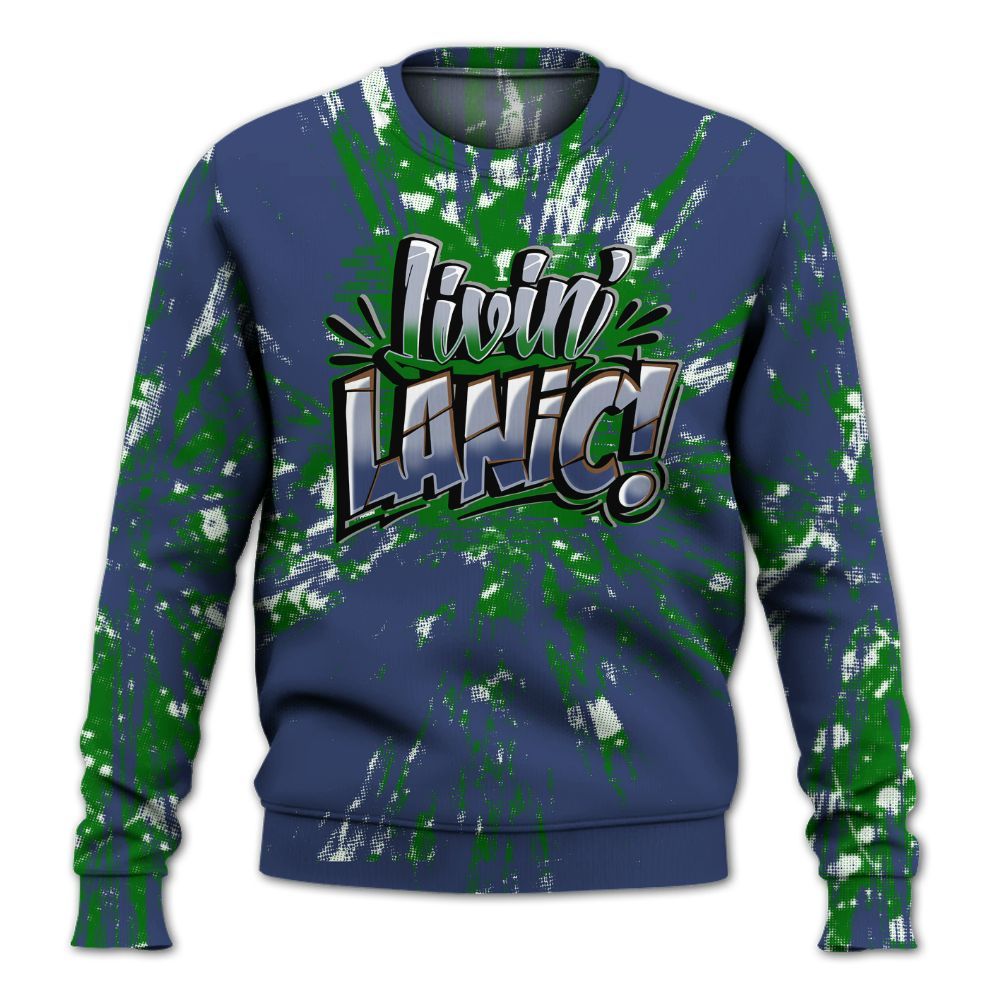 Sweatshirt To Match Midnight Navy 13s - Living Large Graphic Luxury All Over Print