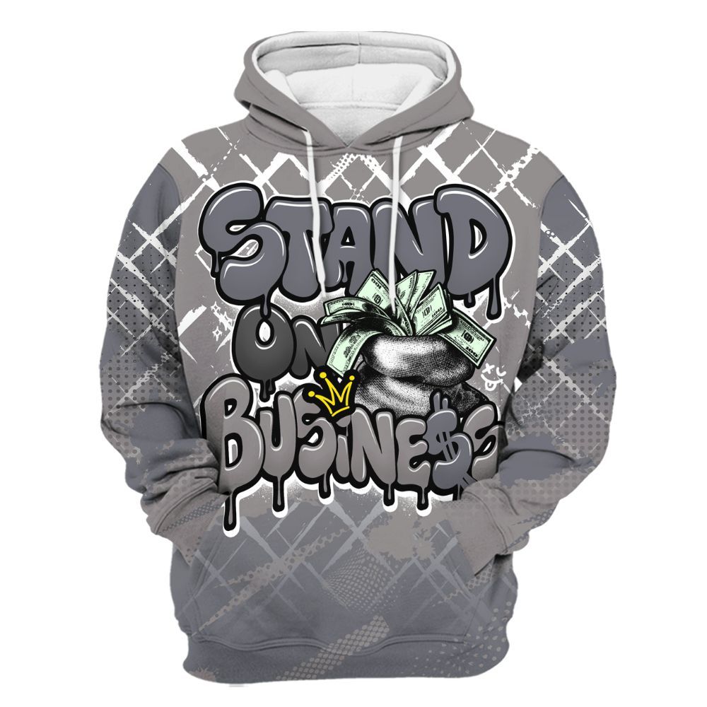 Hoodie To Match Cool Grey 11s - Halftone Stand Business Dripping All Over Print