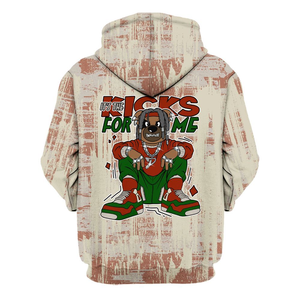 Hoodie To Match El Grito 5s - Sneakers Bear Glitch Art All Over Print