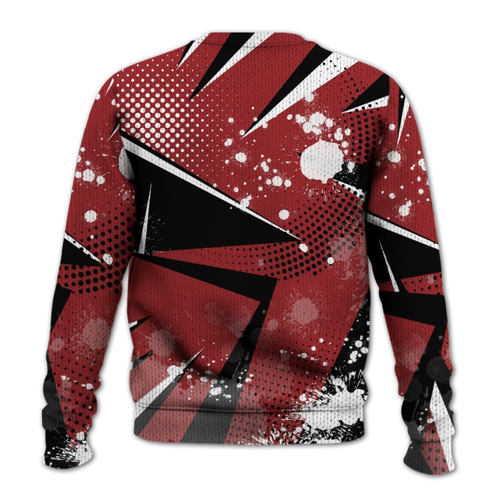 Knitted Sweater To Match Alternate Flu Game 12s - Poly Trust No One Dripping