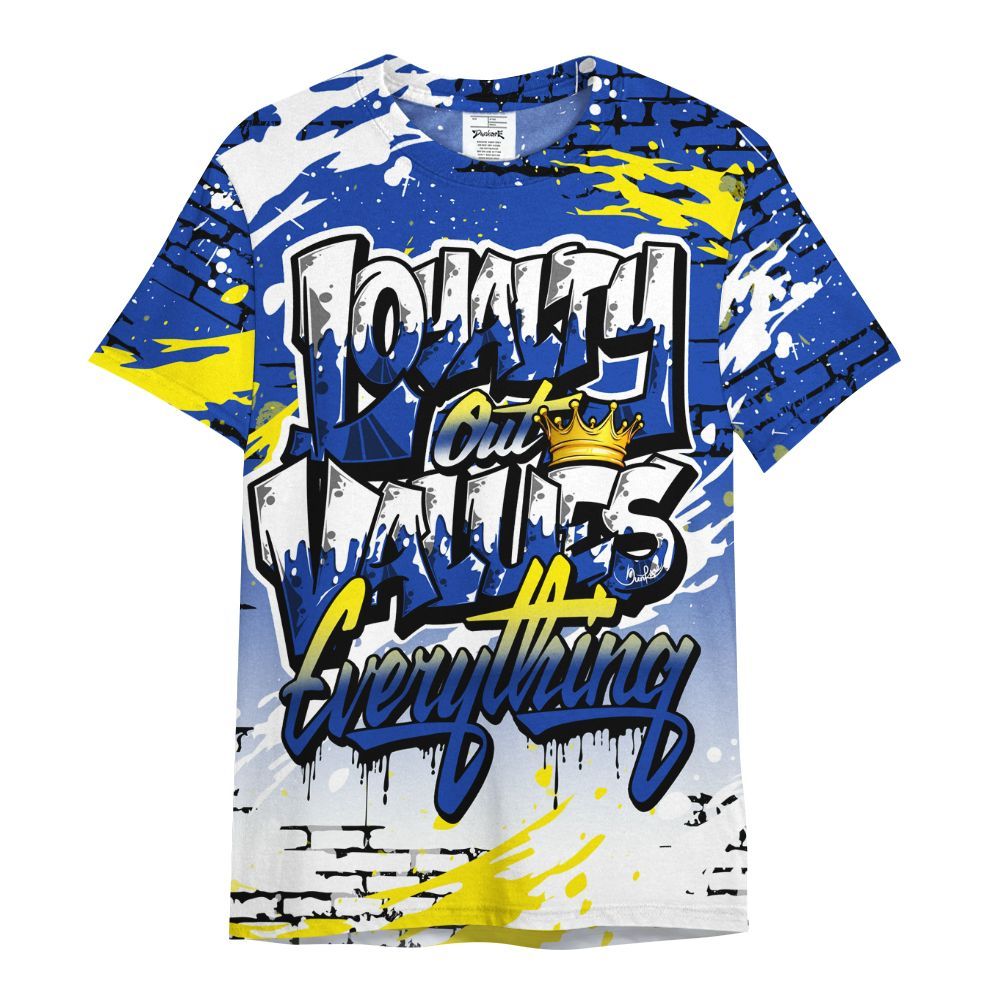 Shirt To Match Laney 14s - Values Of Loyalty Drip All Over Print