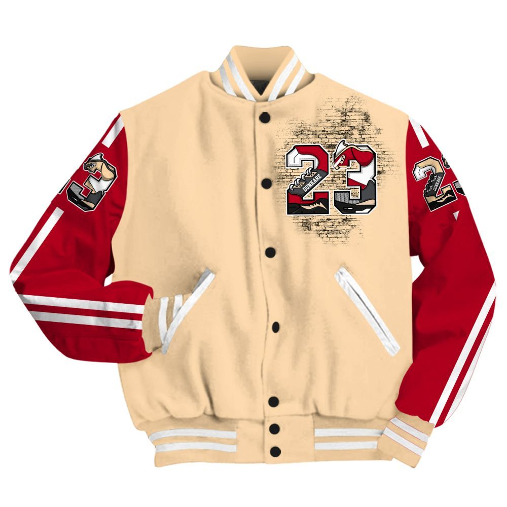 Varsity Jacket To Match Retro Pizza GS 4s - Custom Name Number 23 5s All Over Print