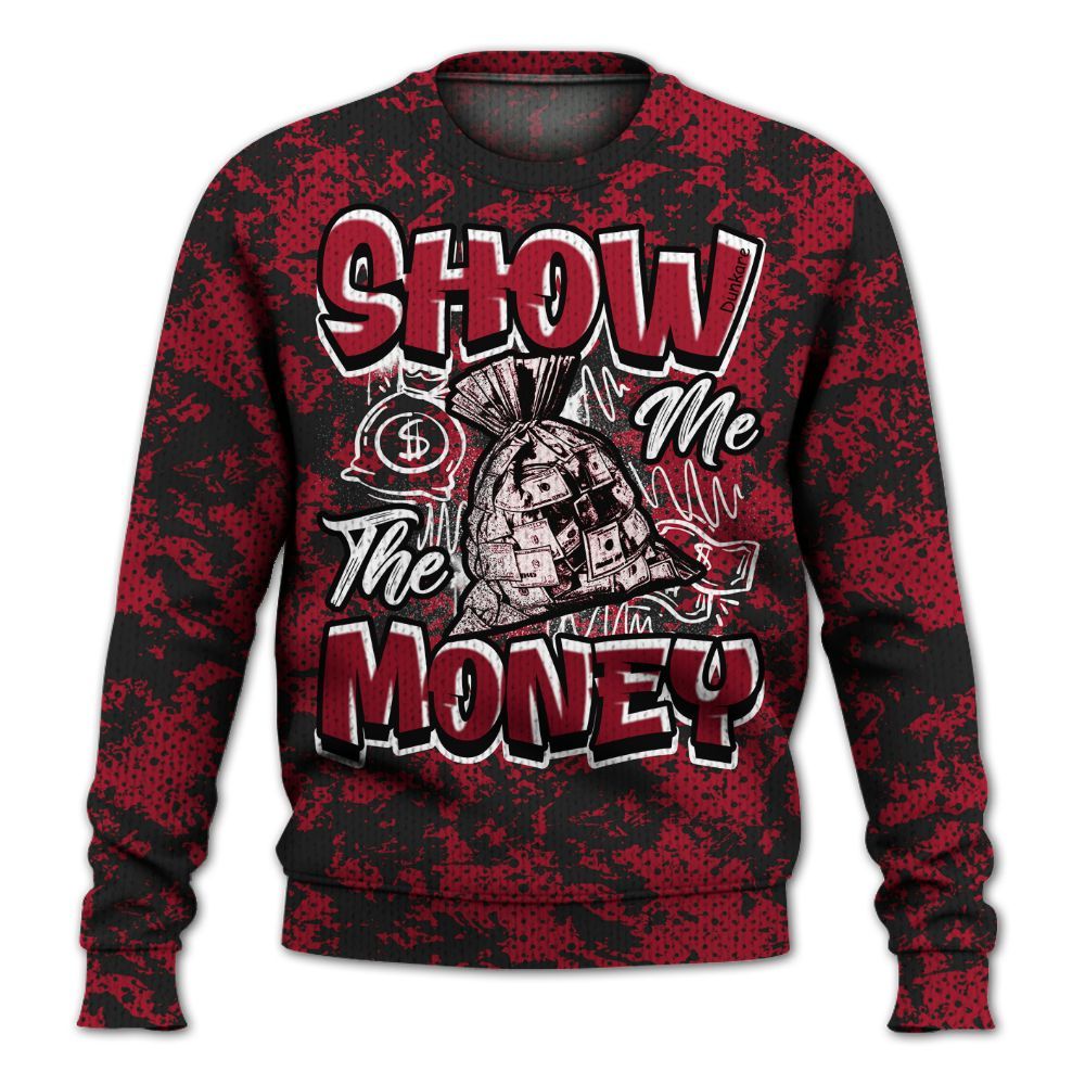Knitted Sweater To Match High OG Black Toe Reimagined 1s - Show Me The Money Retro