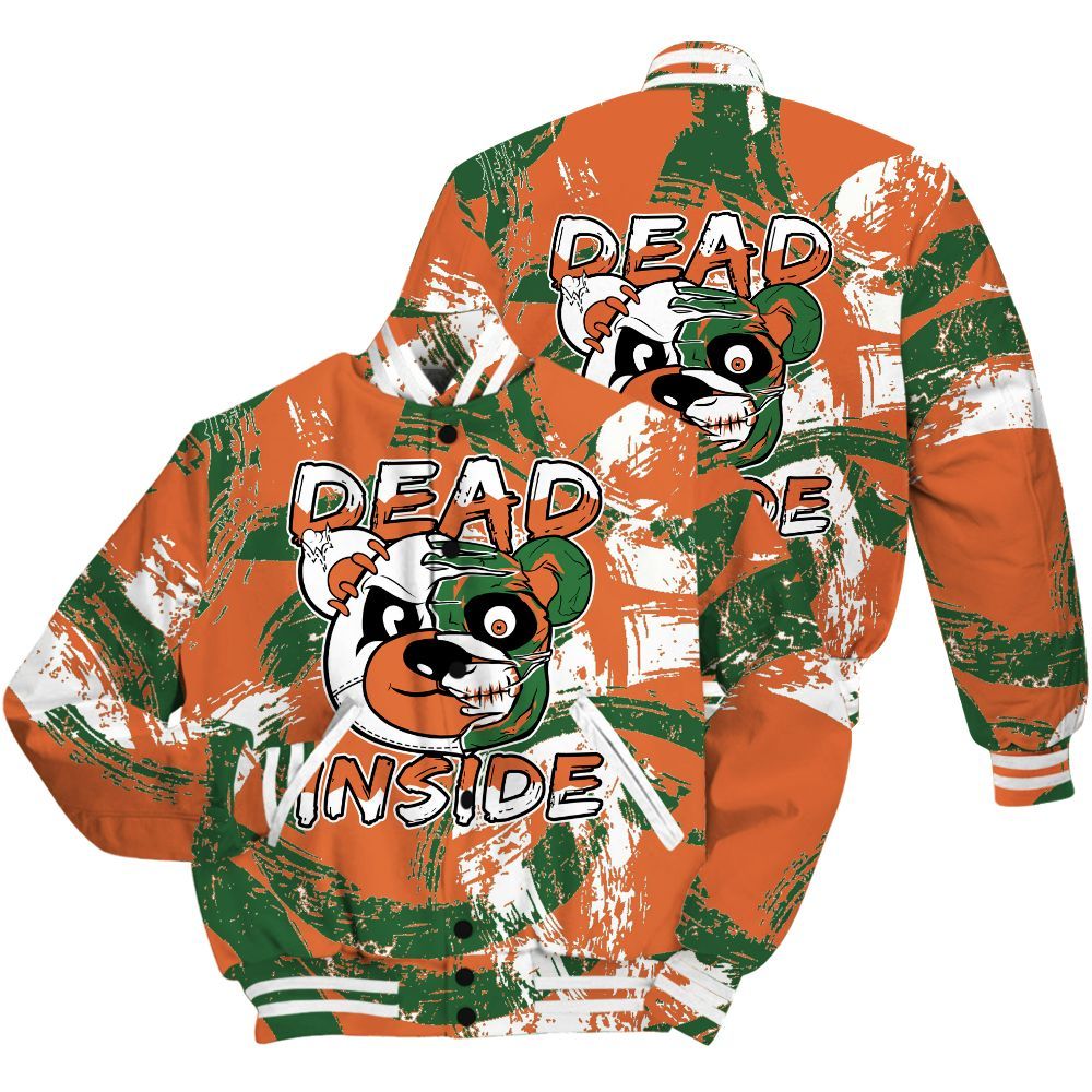 Varsity Jacket To Match Low Miami 5s Shirt - Lifeless Bear Circle Slpash All Over Print