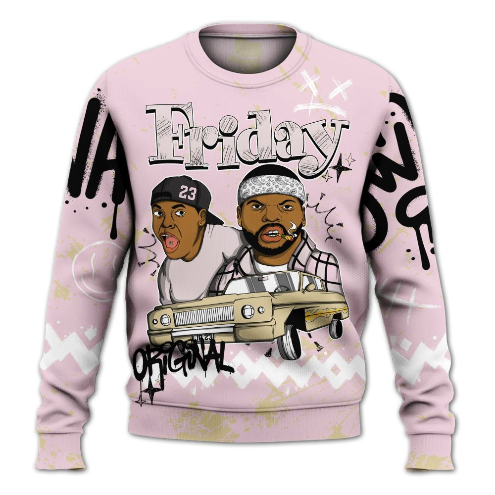 Sweatshirt To Match Denim Iced Carmine 4s - Friday Sneaker Crayon All Over Print