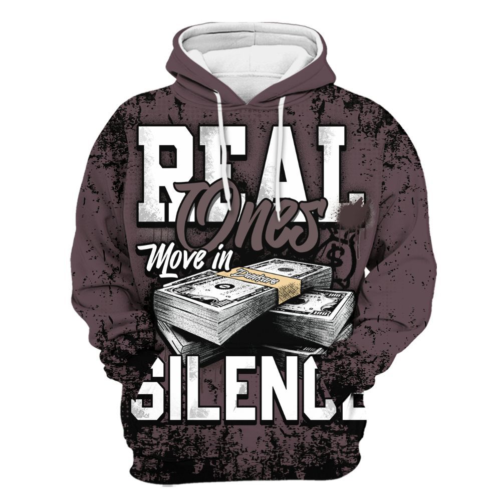 Hoodie To Match AMM Black 3s - Move In Silence Money Street Retro All Over Print