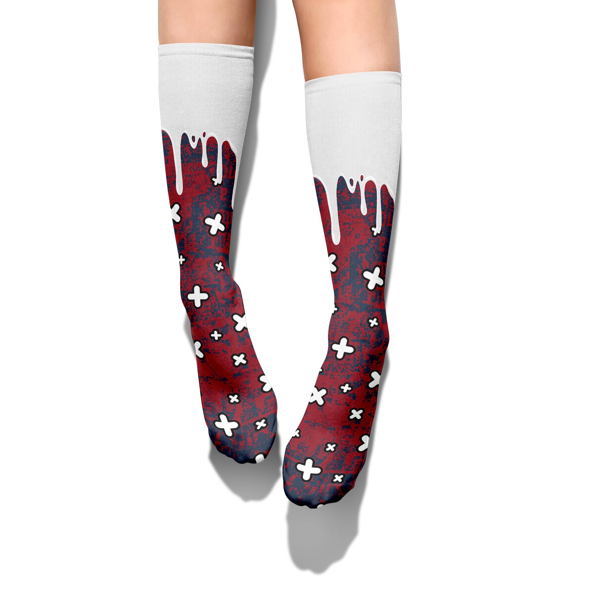 Sock To Match Retro Olympic 6s - Dripping Signs Graphic Unisex