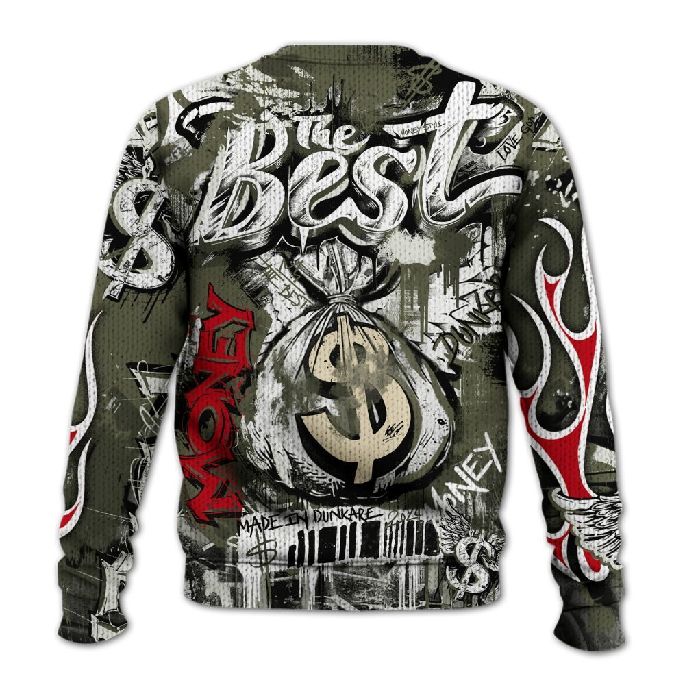 Knitted Sweater To Match Travis Scott Low OG Medium Olive 1s - The Best Money