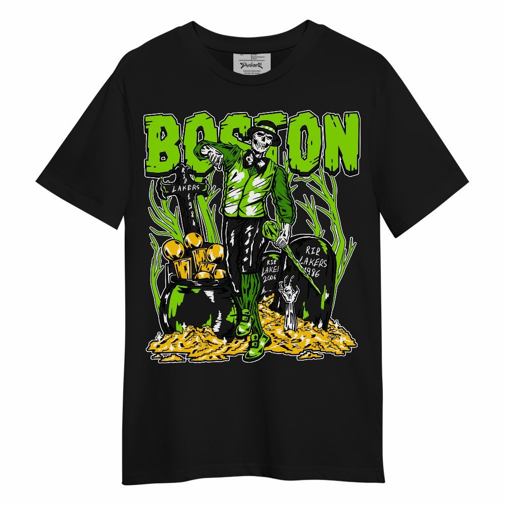 Shirt To Match Electric Green 6s - Goldrush Skeleton Unisex Shirt