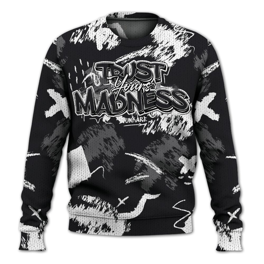 Knitted Sweater To Match White Thunder 4s - Trust Your Madness Retro
