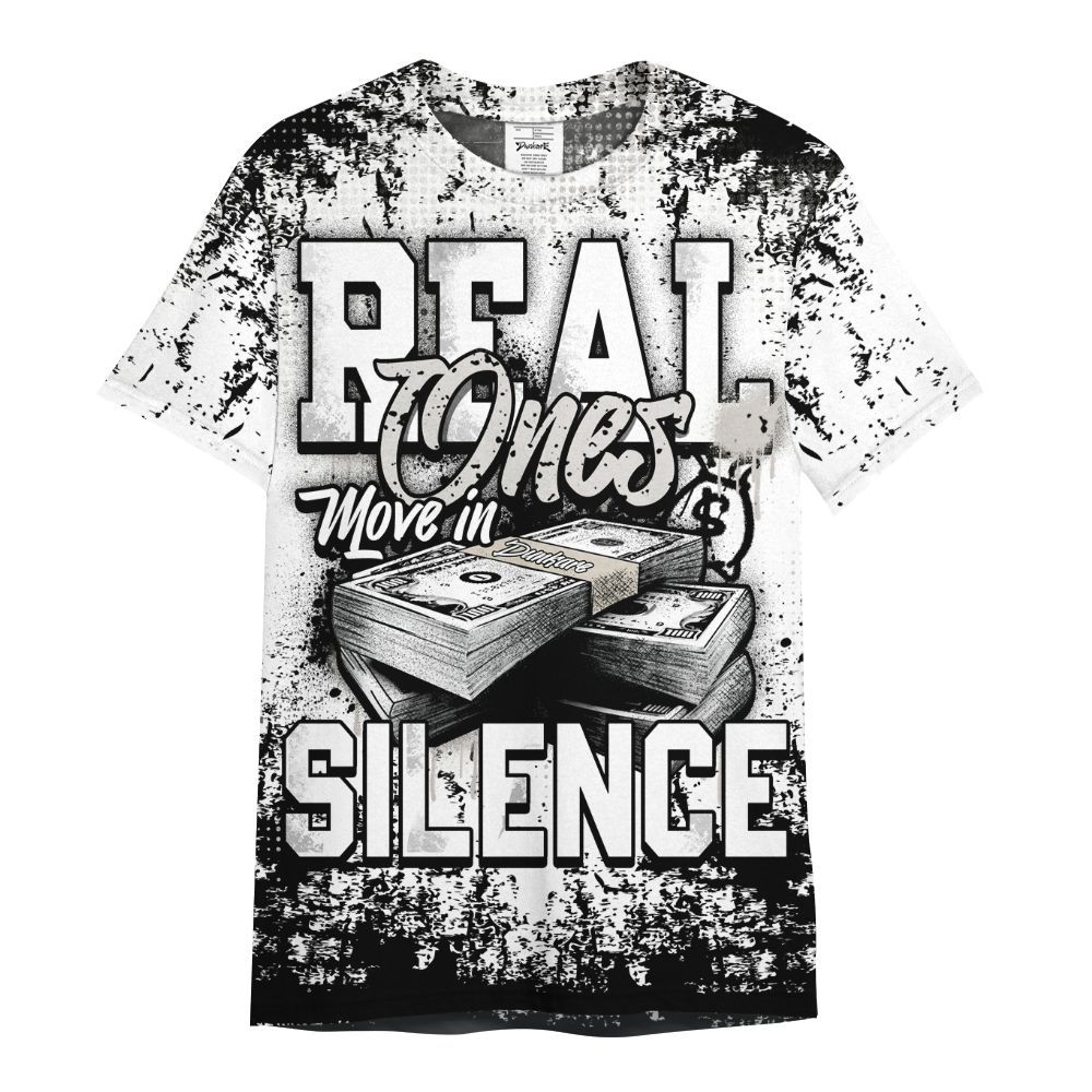 Shirt To Match Retro Reverse Metallic 5s - Move In Silence Money Street Retro All Over Print