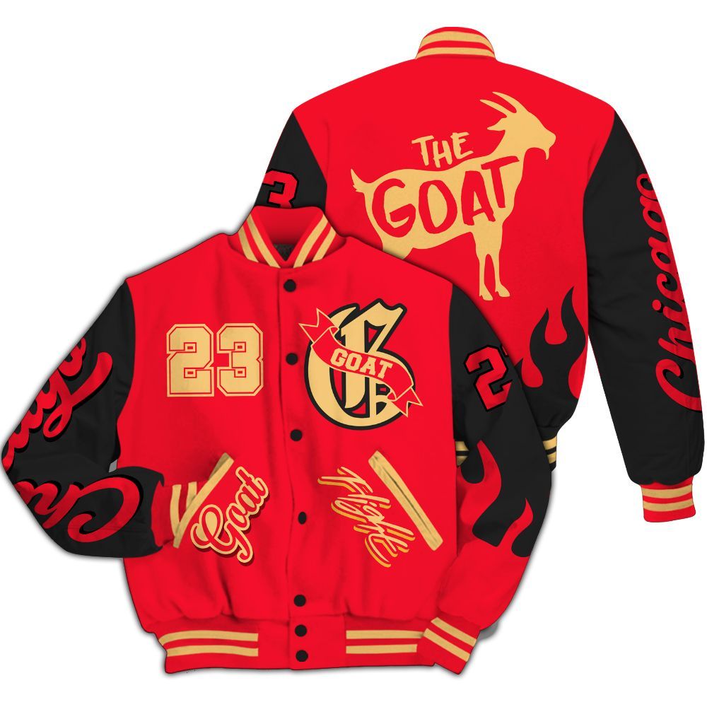Varsity Jacket To Match KD 18 Air Bakin - The G.O.A.T Flight Streetwear All Over Print