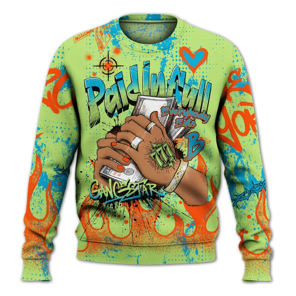 Sweatshirt To Match Kobe 9 Elite What The - Lucky Money Paid In Full Graffiti All Over Print