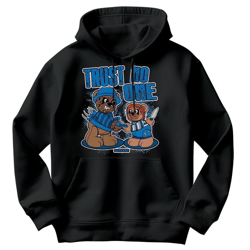 Sweatshirt To Match Military Blue 4s - Trust No One Bear Graphic