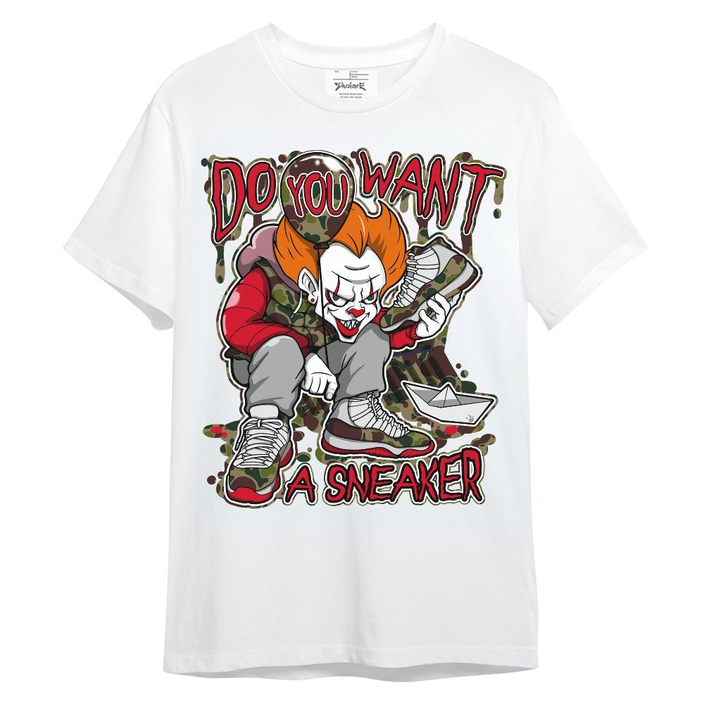 Shirt To Match Air Max 90 Duck Camo Red - Clown Scary Sneakers Halloween Graphic Unisex Shirt