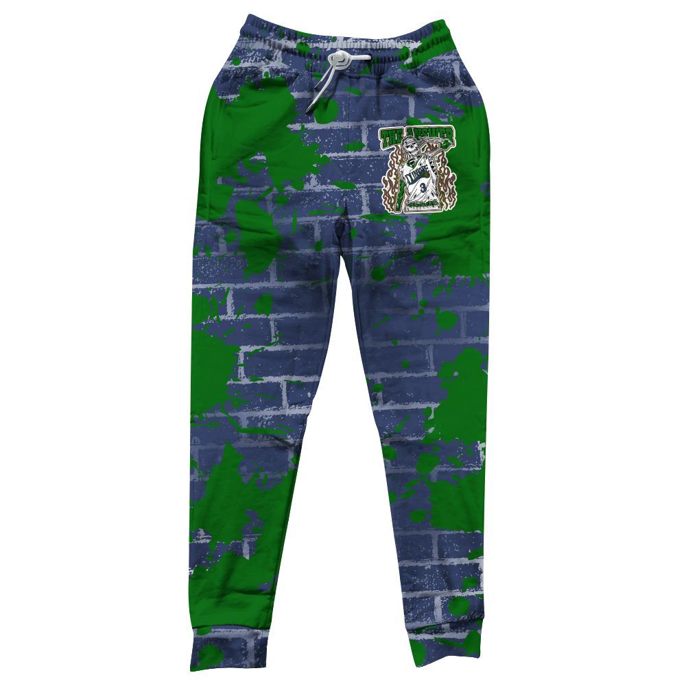 Sweatpant To Match Midnight Navy 13s - Allen Answer Skeleton Brick All Over Print
