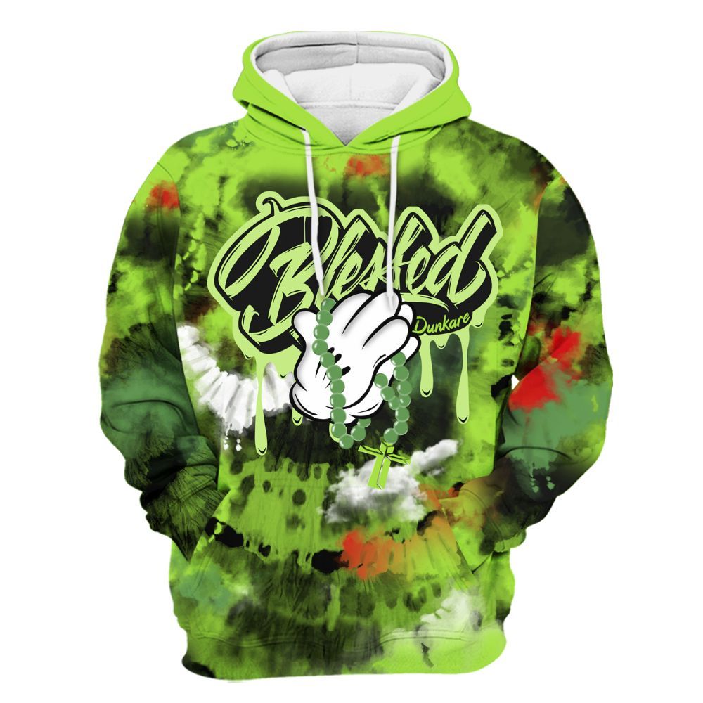 Hoodie To Match Kobe 6 SE Grinch - God Blessed Tie Dye All Over Print