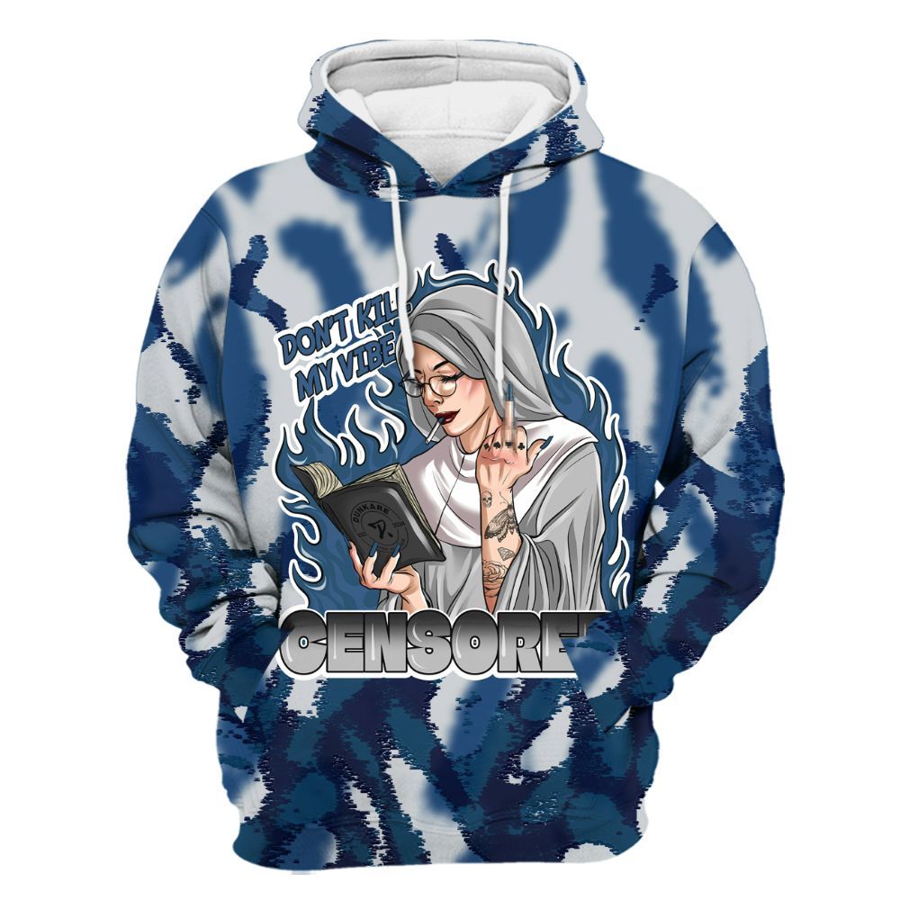 Hoodie To Match High OG Midnight Navy 1s - Censoredz Burn All Over Print