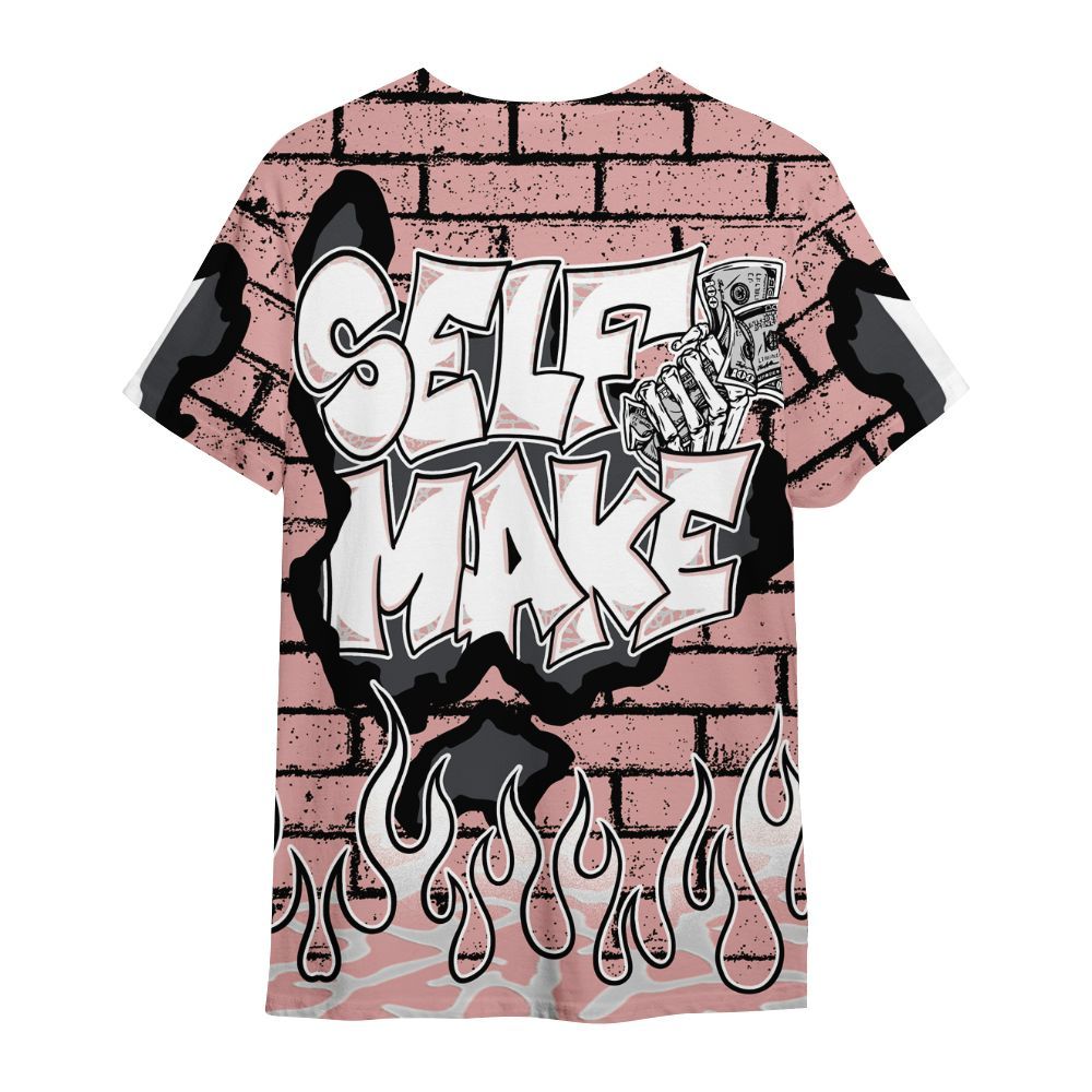 Shirt To Match Red Stardust 3s - Self Make Skeleton Crashed All Over Print