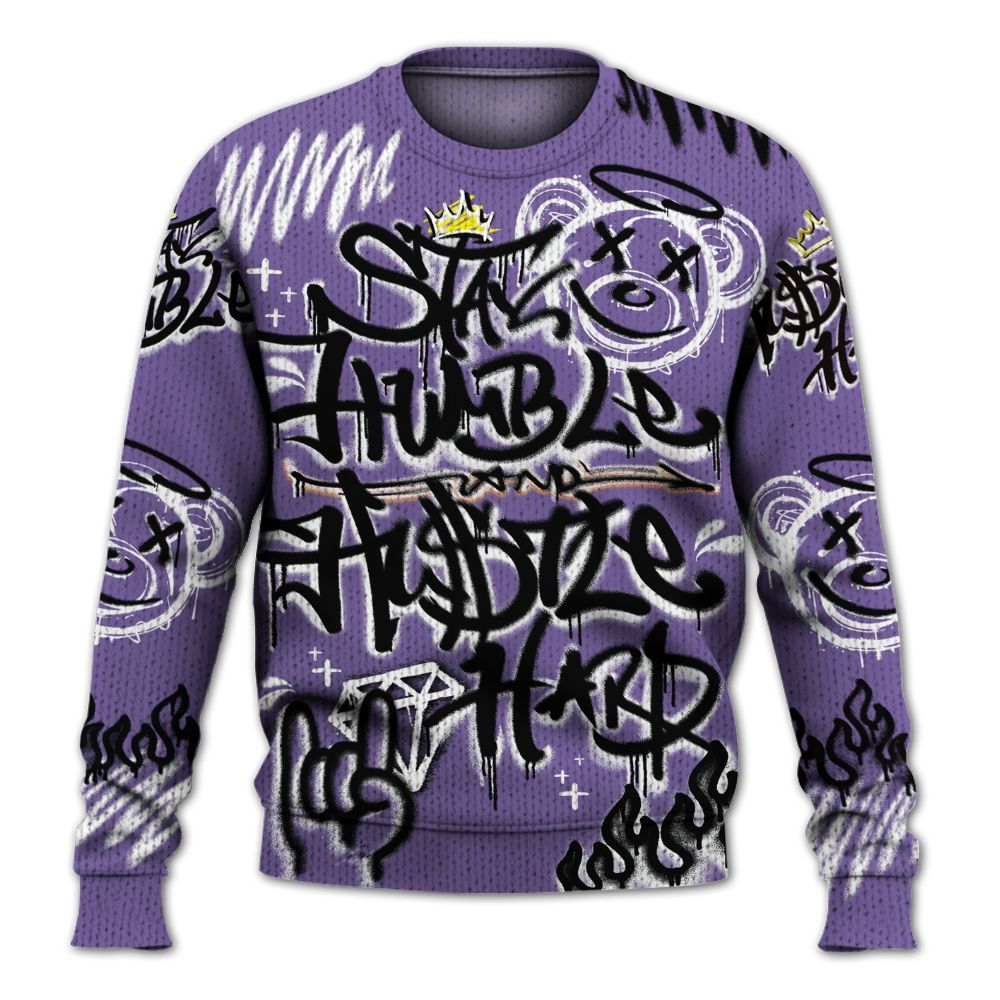Knitted Sweater To Match Dunk Low Black Raspberry - Humble Drip Streetwear Graffity