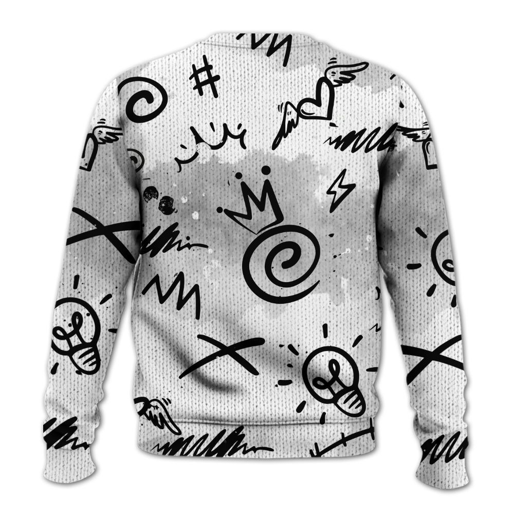 Knitted Sweater To Match Low 85 Metallic Black 1s - Drip Been Di2ferent