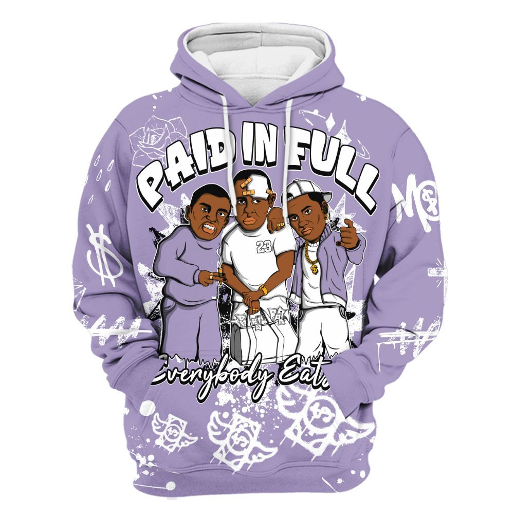 Hoodie To Match Low Pure Violet 11s - Everybody Paid In Full Crayon All Over Print