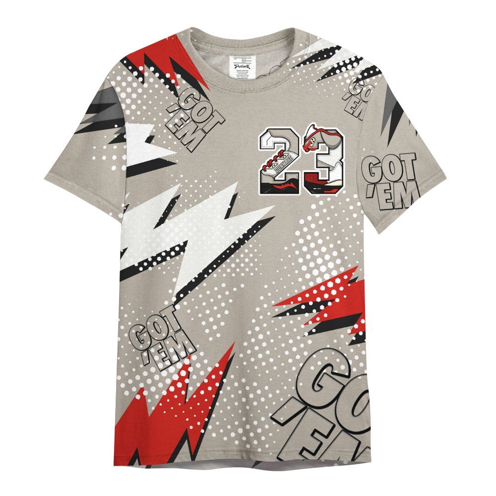 Shirt To Match Low OG Phantom 1s - Custom Name Number 23 5s All Over Print